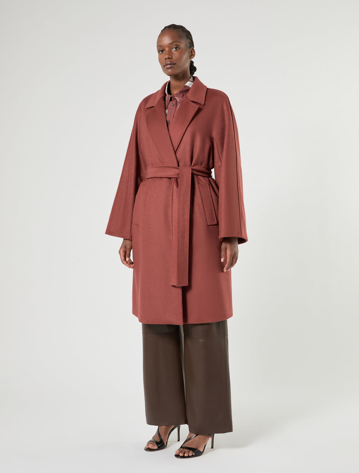 Marina Rinaldi camel broadcloth coat for woman