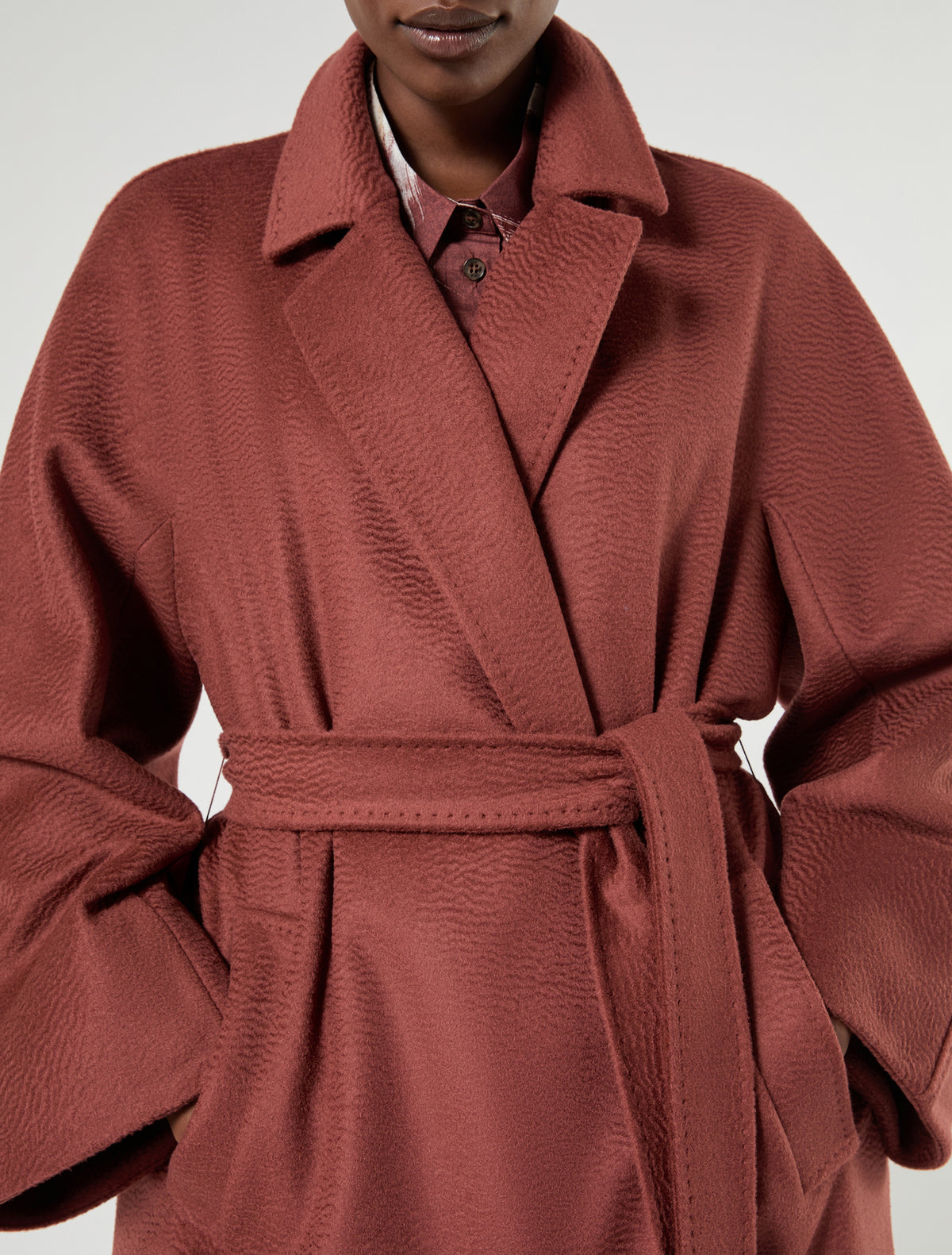 Marina Rinaldi camel broadcloth coat for woman