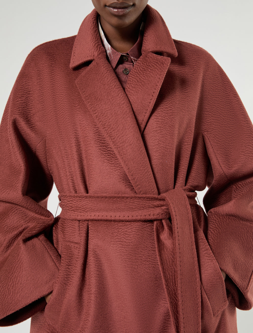 Marina Rinaldi camel broadcloth coat for woman