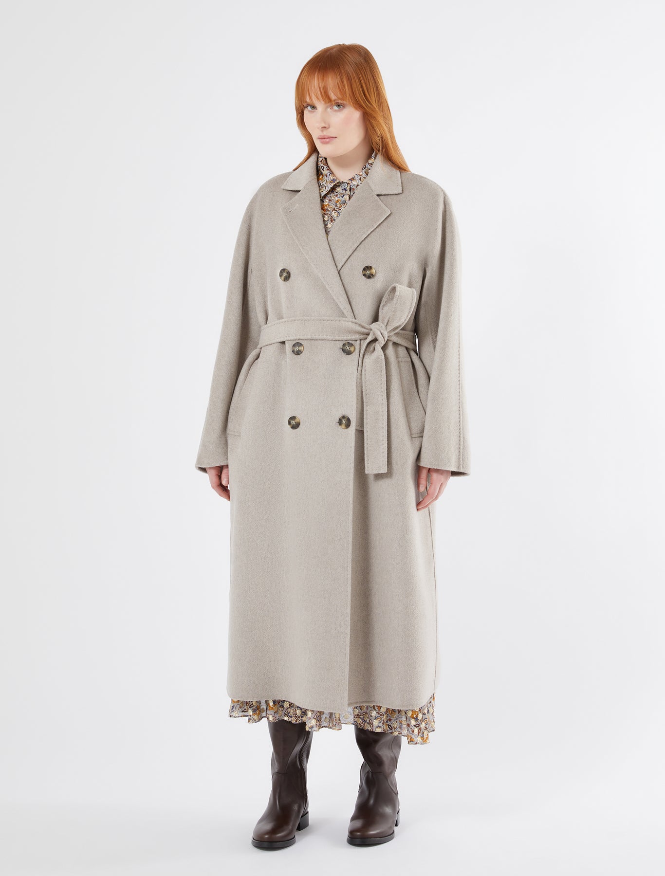 Double-faced wool coat