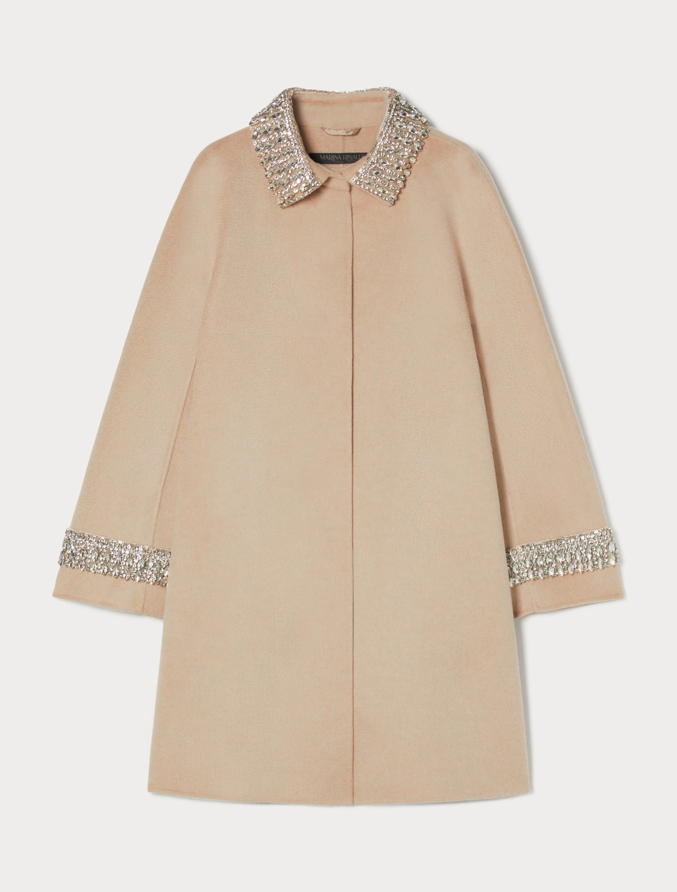 Double-sided fabric coat in wool