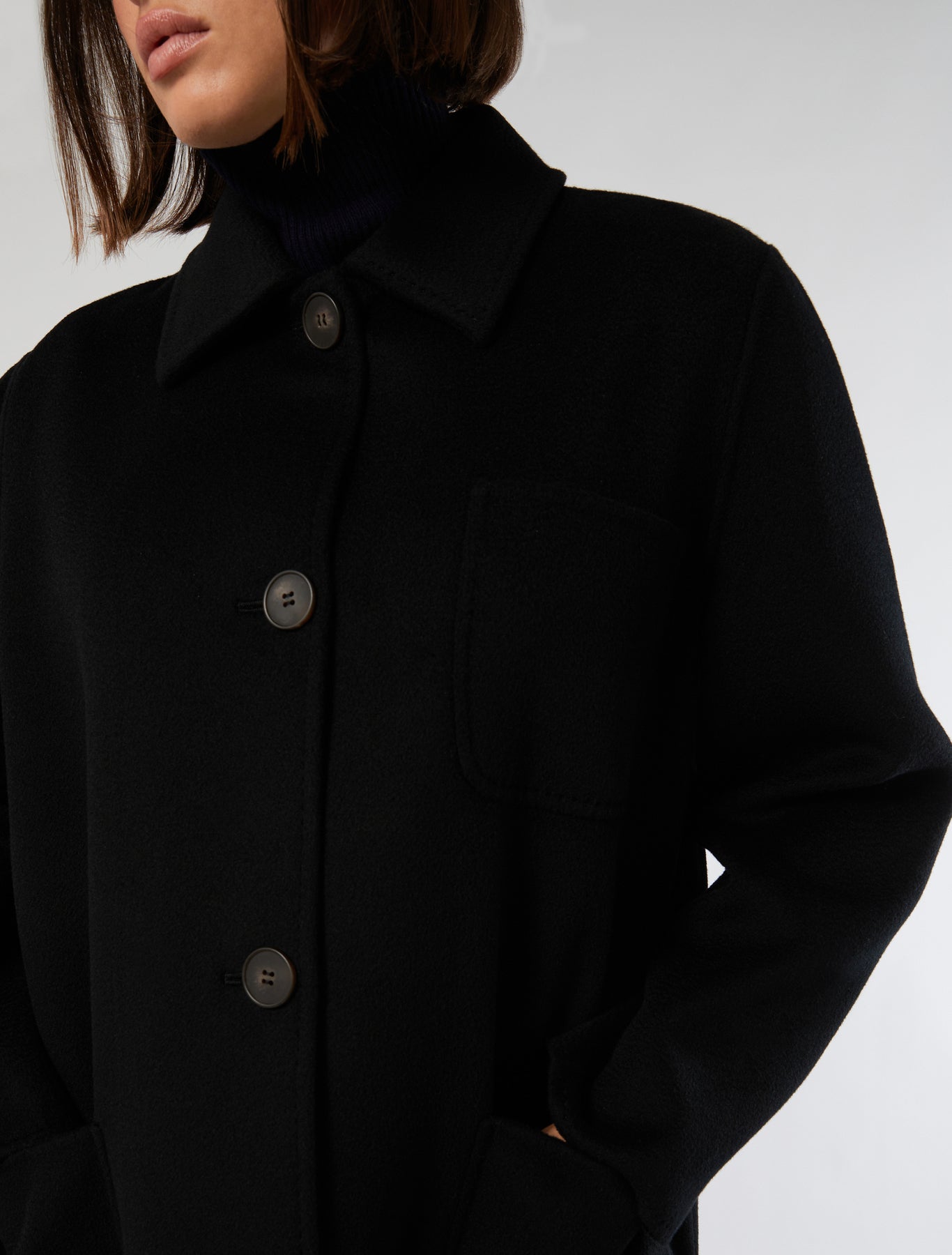 Double-faced wool coat