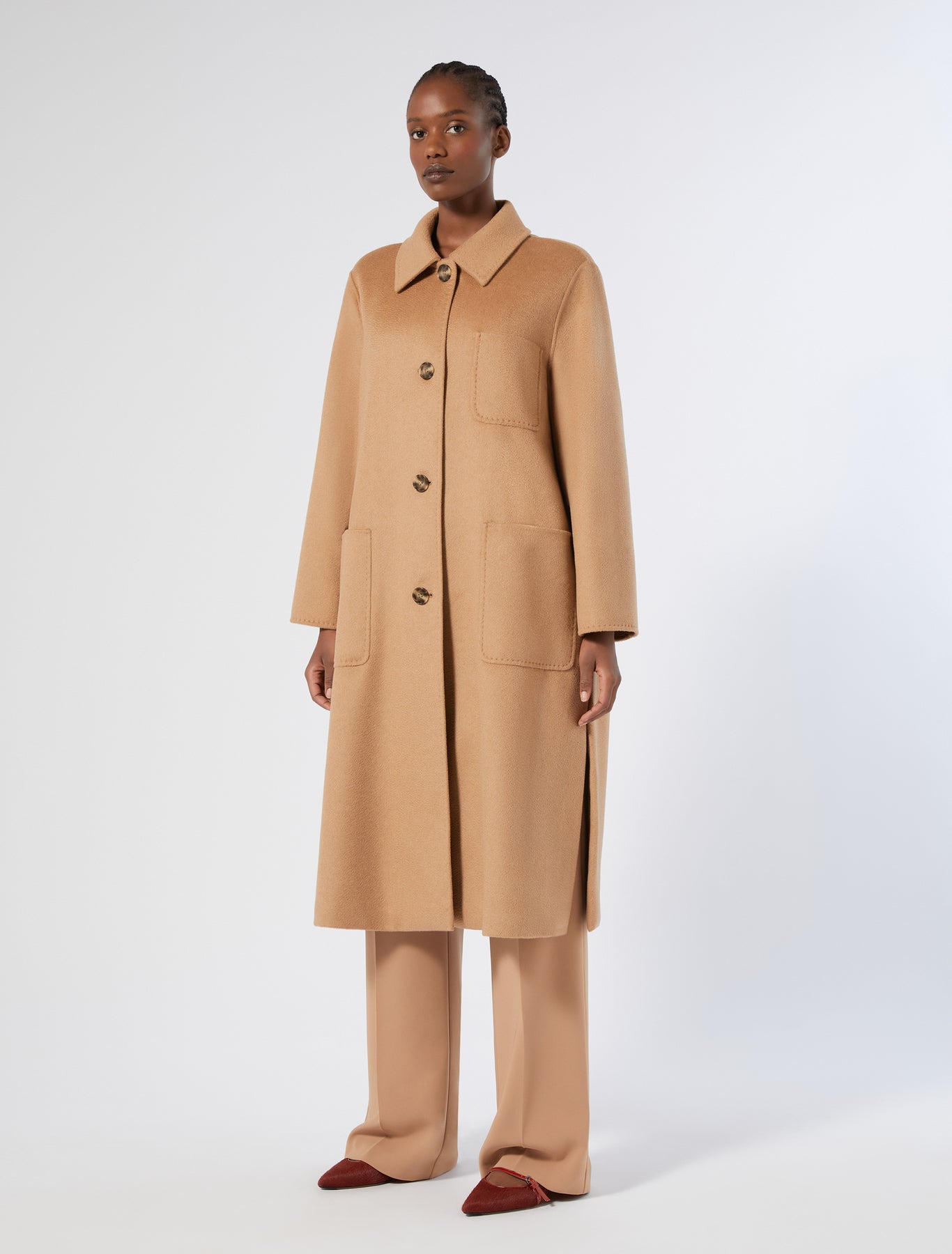 Double-faced wool coat