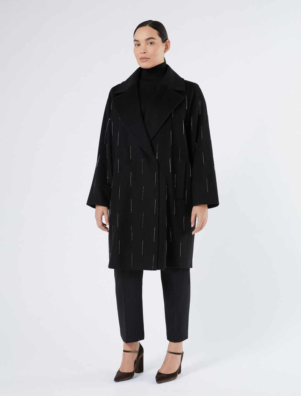 Pure wool broadcloth coat