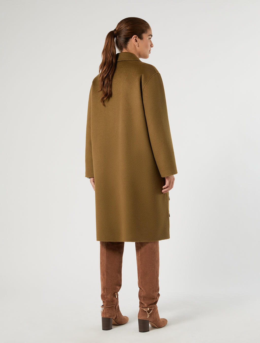 Marina Rinaldi embroidered double wool coat for woman