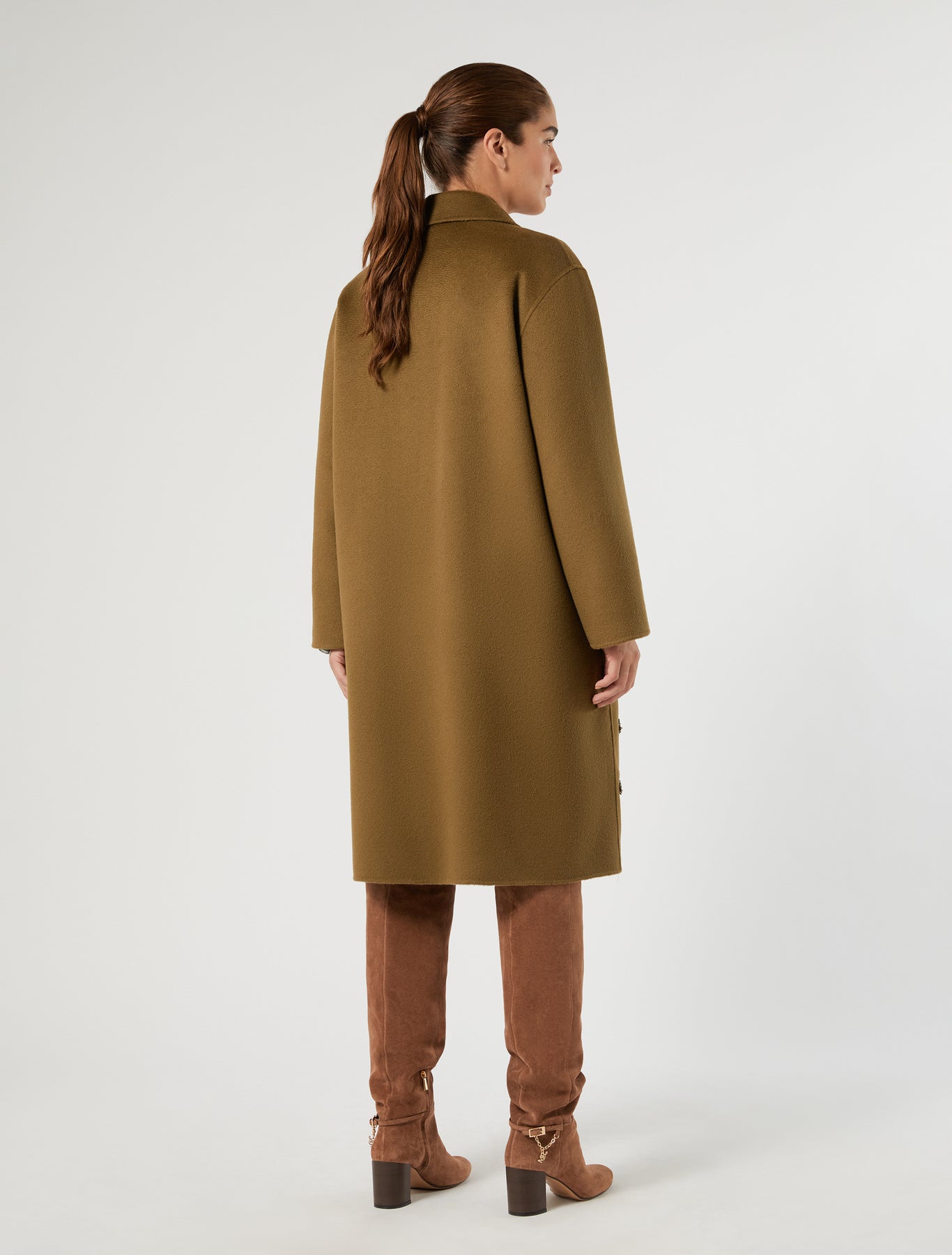 Marina Rinaldi embroidered double wool coat for woman