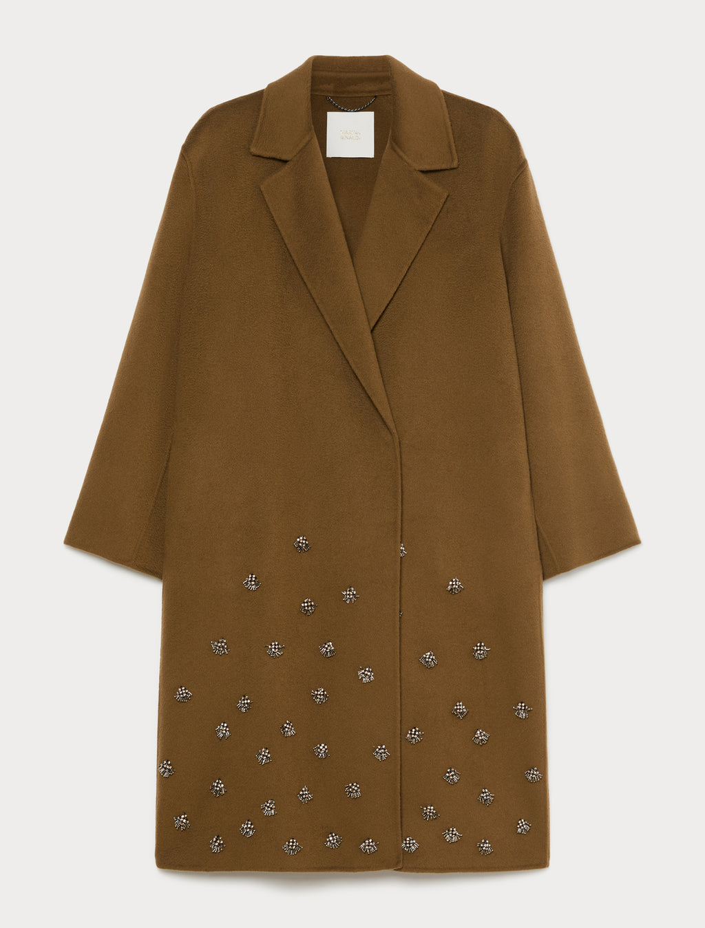 Marina Rinaldi embroidered double wool coat for woman