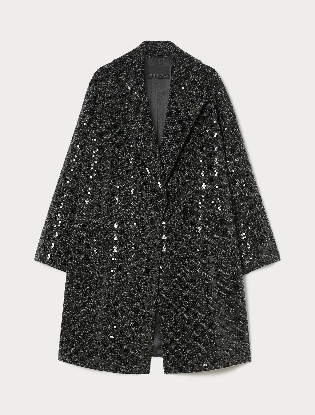Bouclé coat with sequins