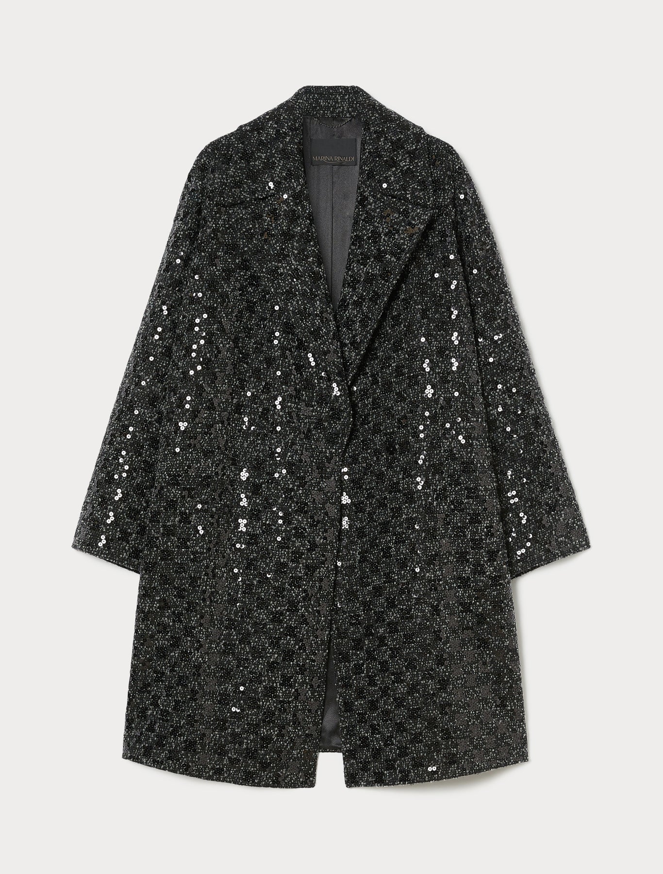 Bouclé coat with sequins