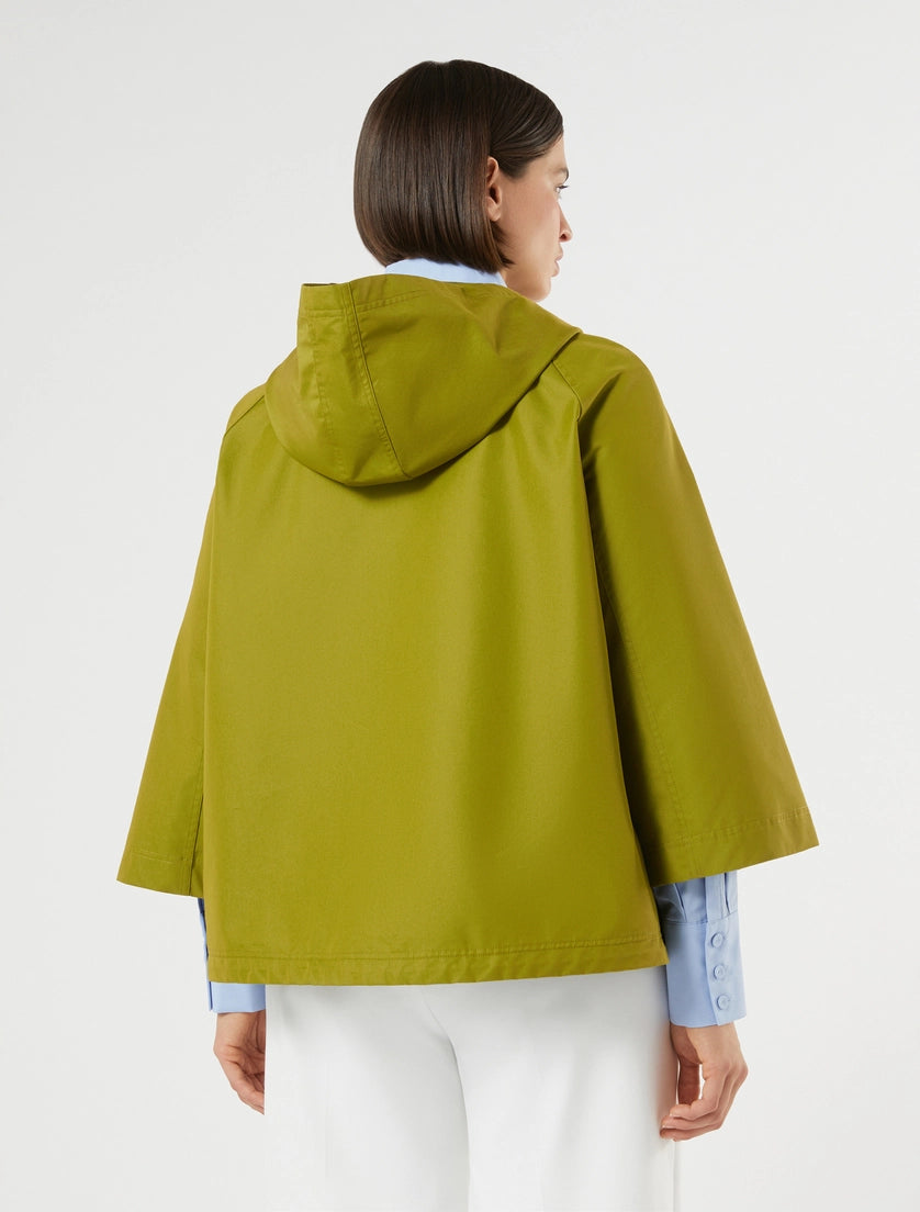 Cotton-blend twill raincoat