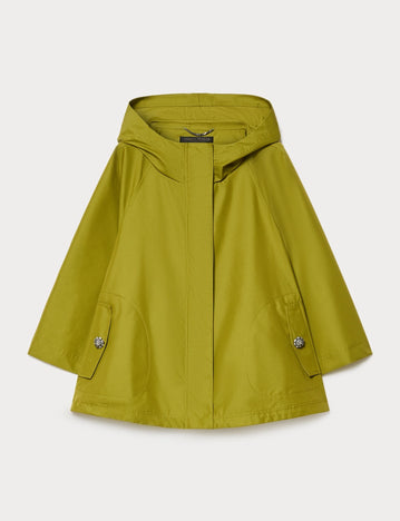Cotton-blend twill raincoat