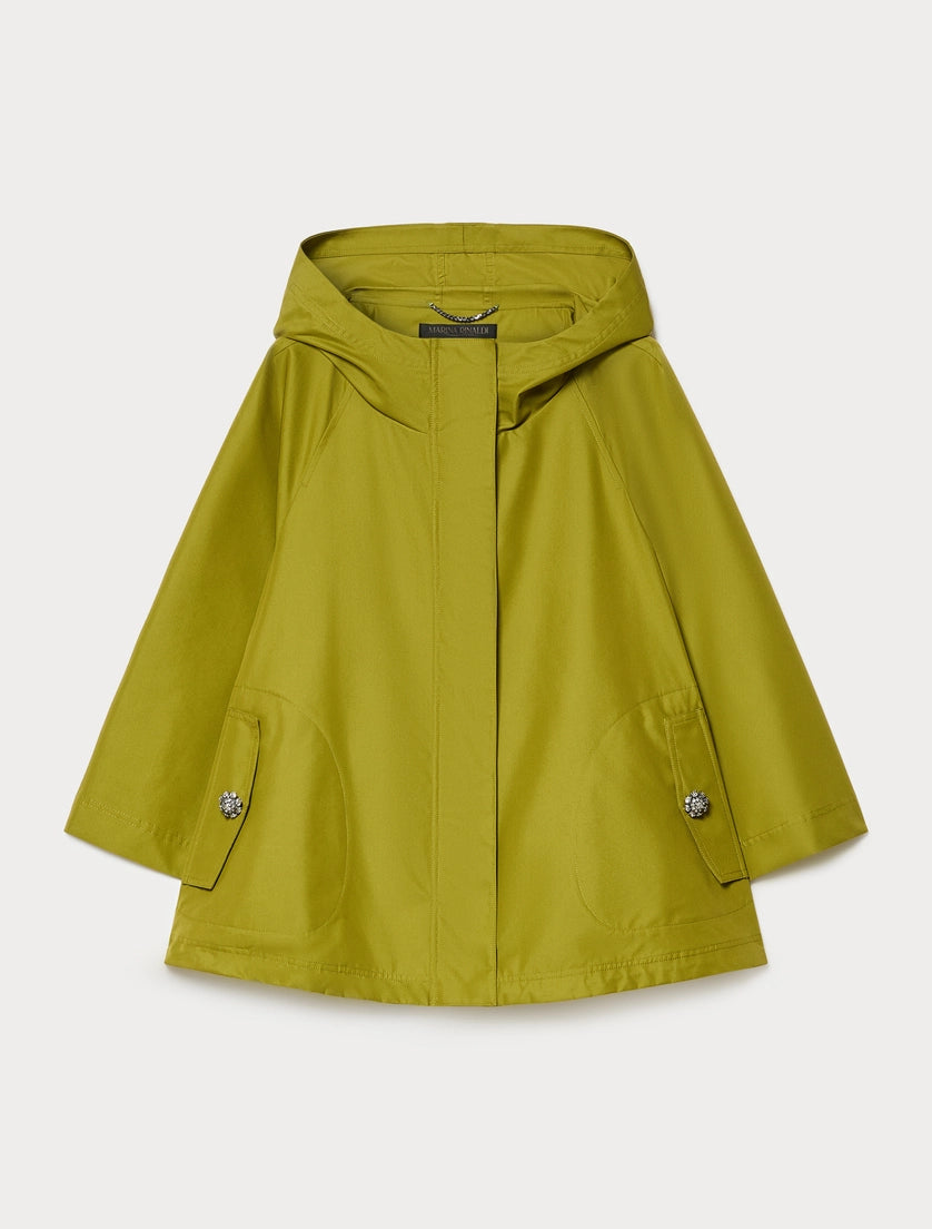 Cotton-blend twill raincoat