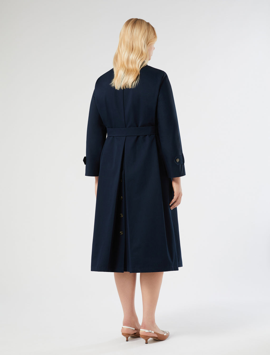 marina rinaldi cotton gabardine trench coat for woman