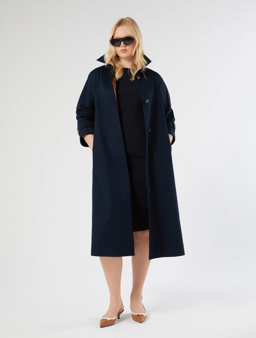 marina rinaldi cotton gabardine trench coat for woman