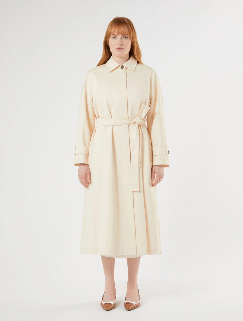 marina rinaldi cotton gabardine trench coat for woman