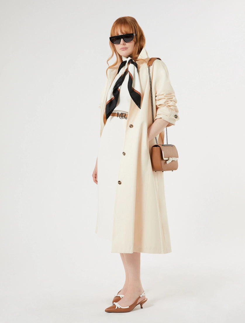 marina rinaldi cotton gabardine trench coat for woman