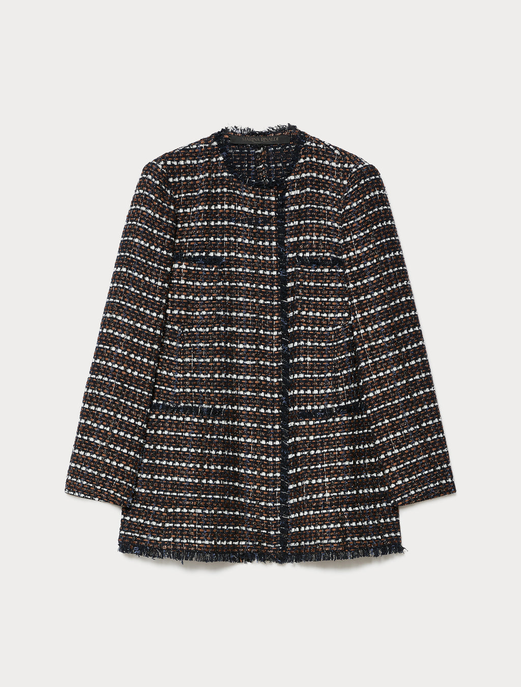 marina rinaldi bouclé fabric jacket for woman
