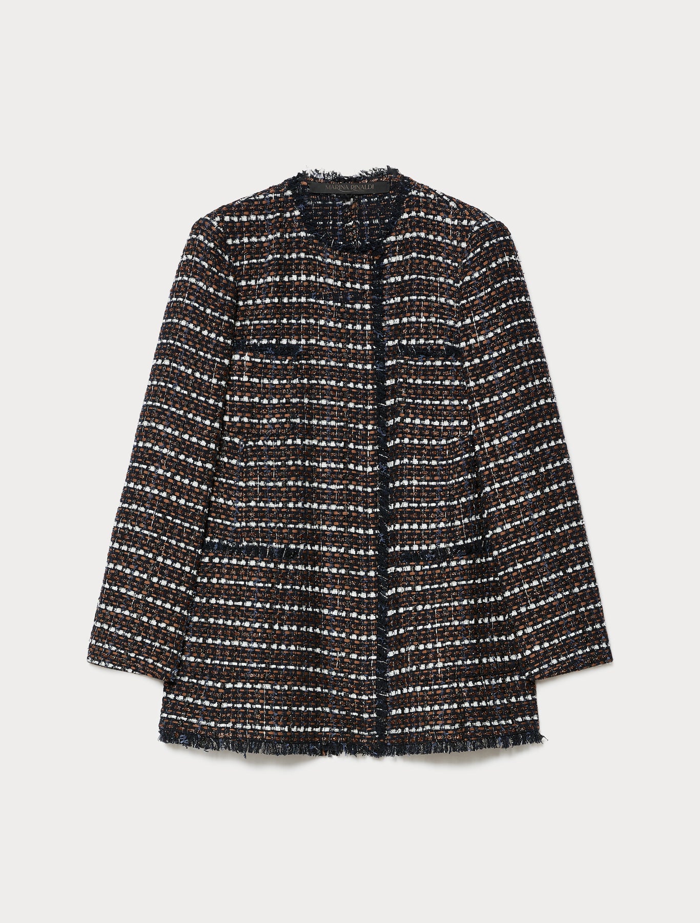 marina rinaldi bouclé fabric jacket for woman