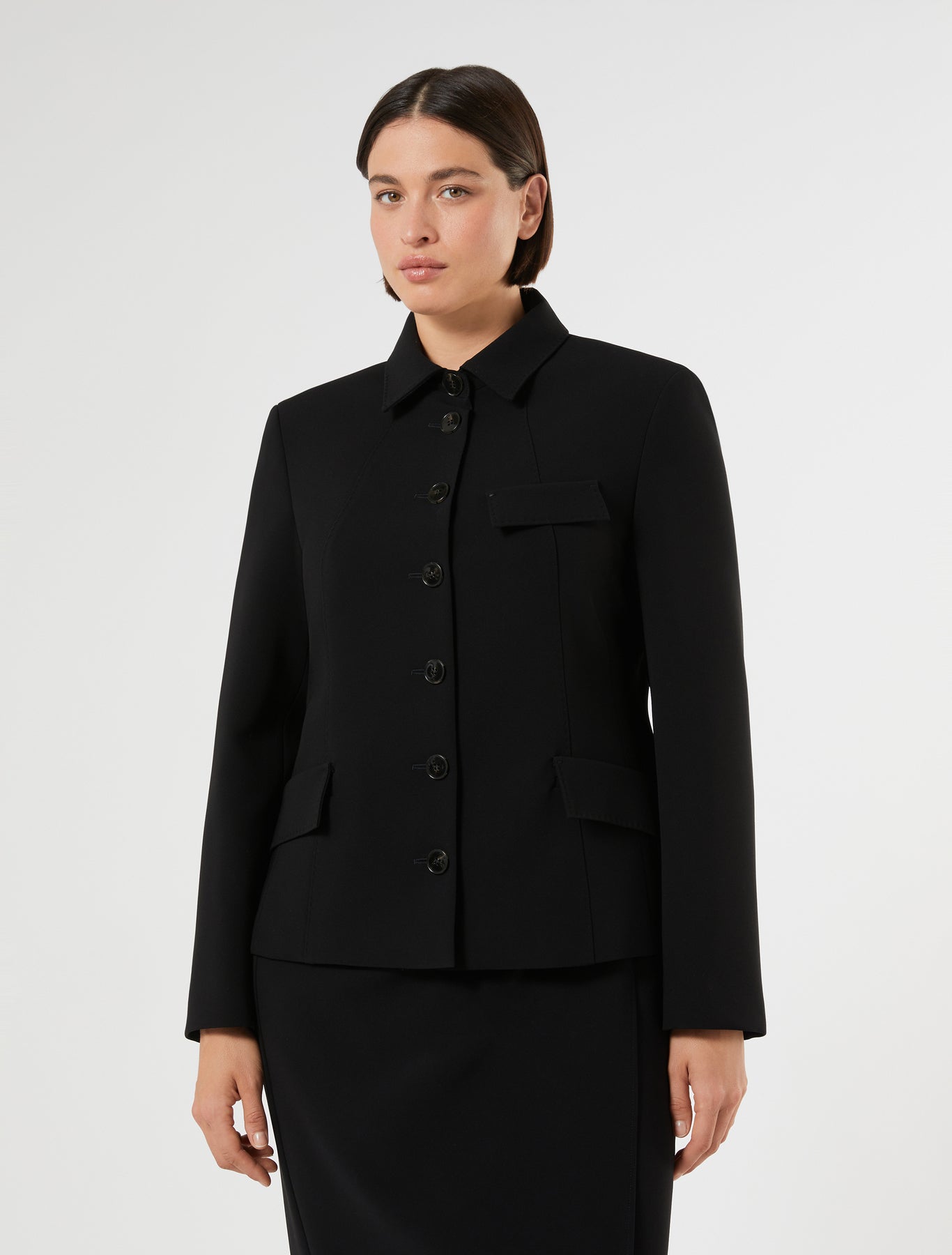 Pocket-detail cady jacket