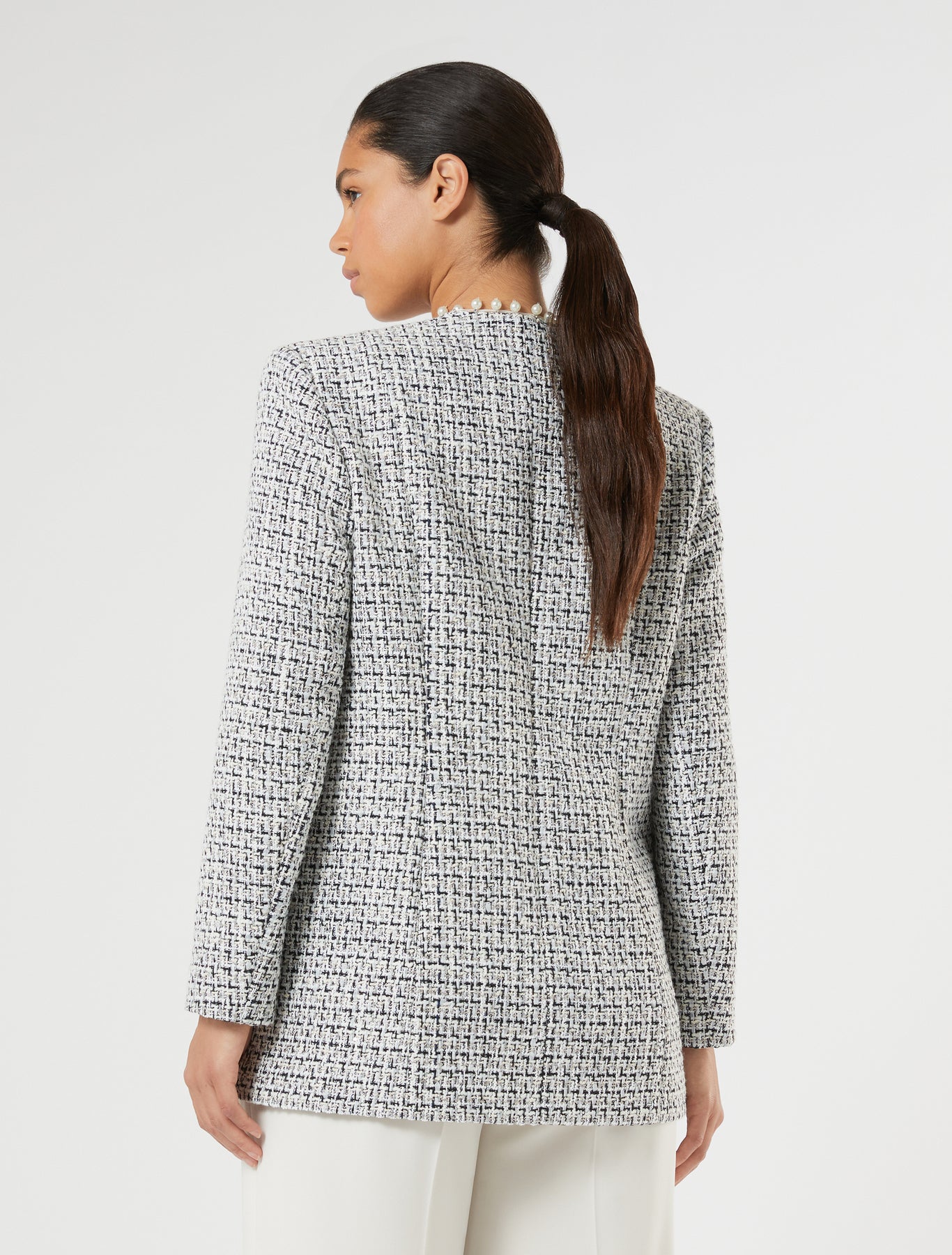 Embroidered yarn-dyed jacket