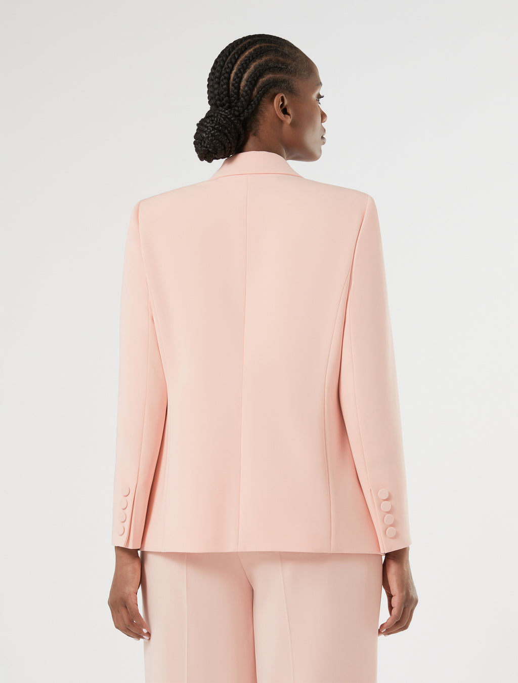 Floral-detail cady blazer jacket