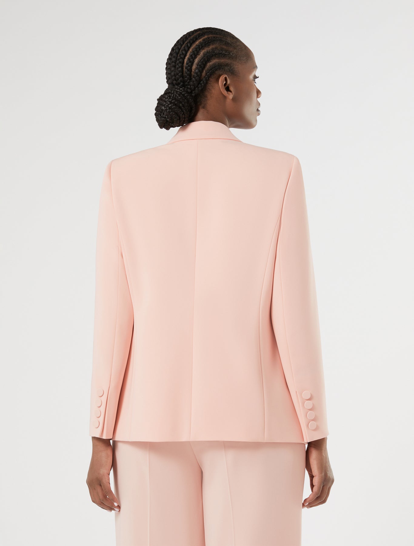 Floral-detail cady blazer jacket