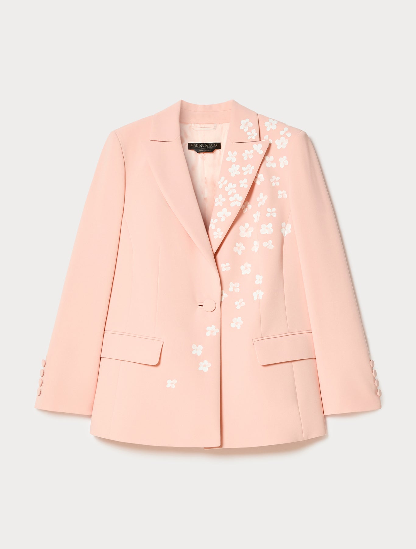 Floral-detail cady blazer jacket