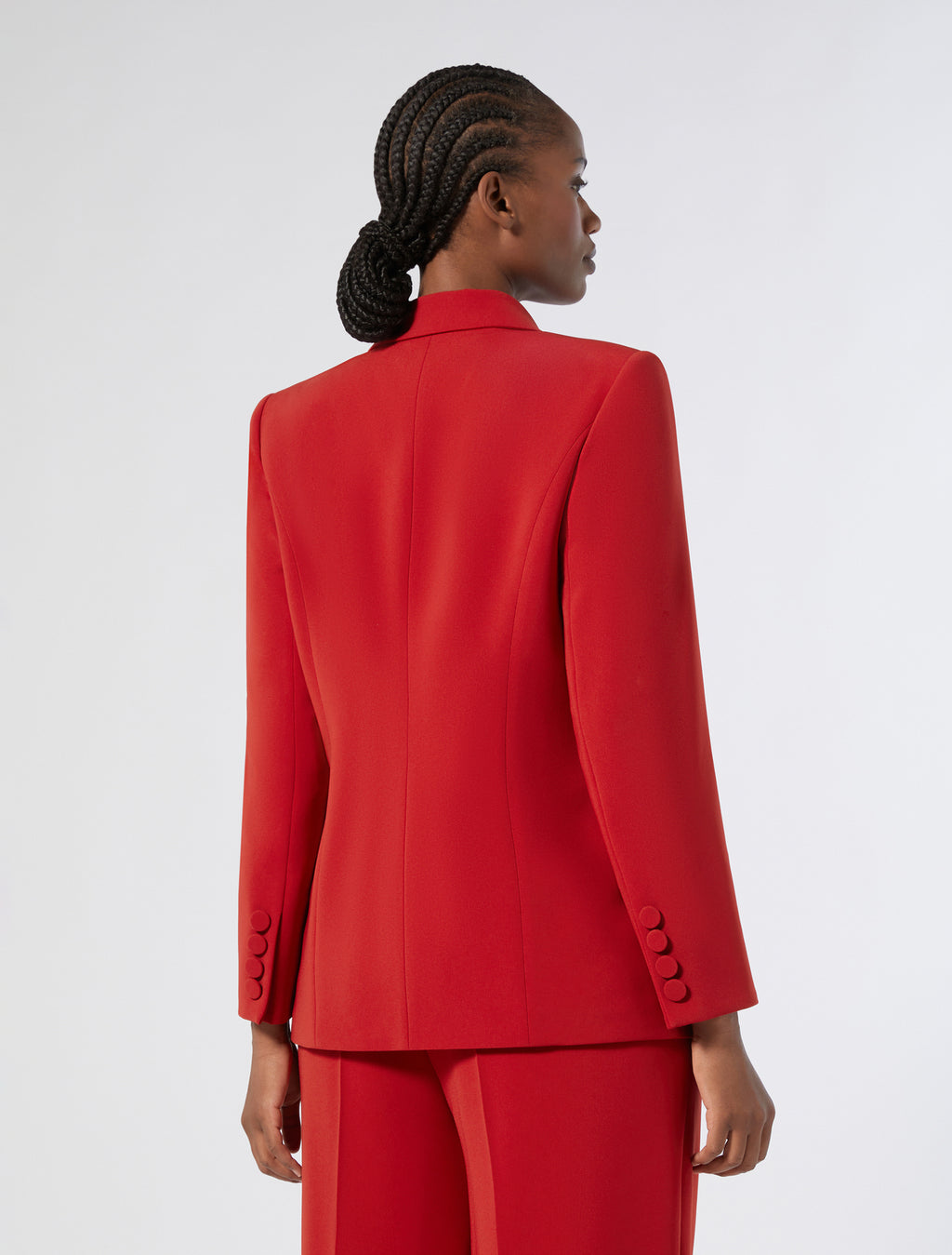 marina rinaldi double-breasted cady blazer jacket for woman