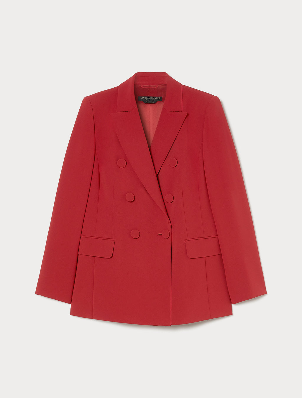 marina rinaldi double-breasted cady blazer jacket for woman