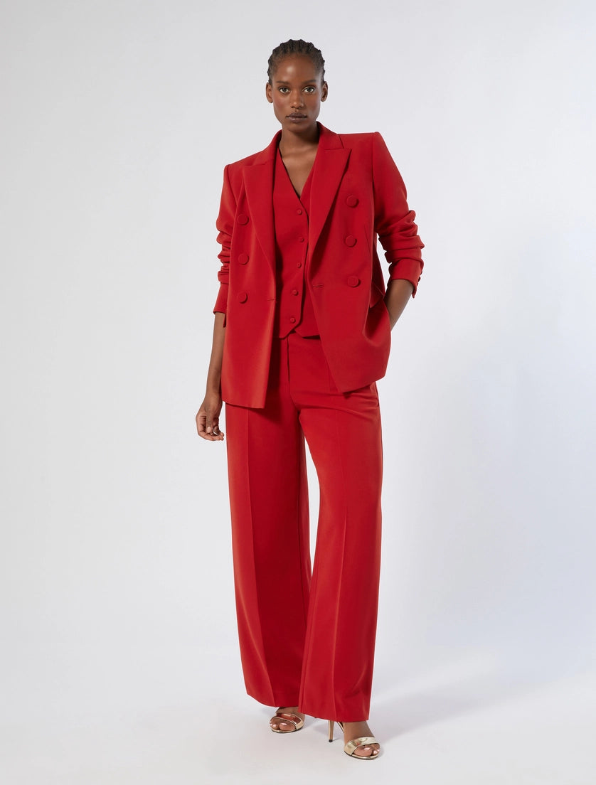 marina rinaldi double-breasted cady blazer jacket for woman