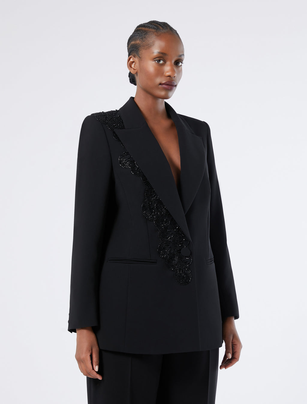 Cady blazer with embroidery