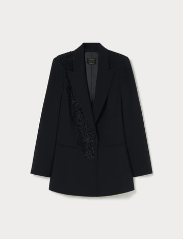 marina rinaldi cady blazer with embroidery for woman