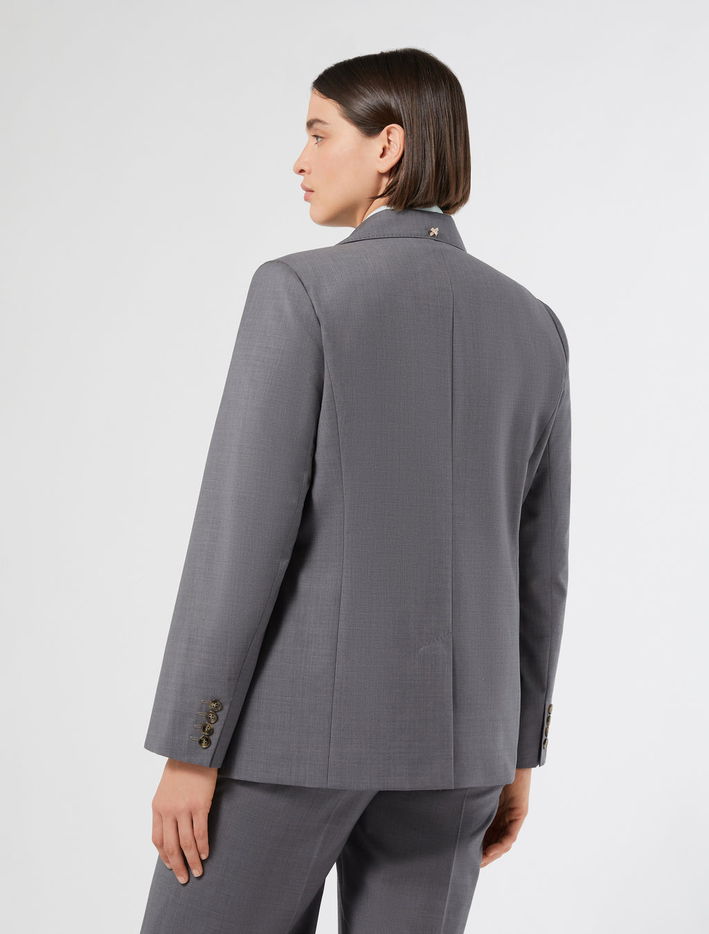 Blazer in pure wool canvas