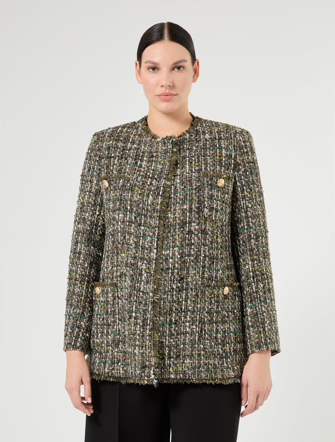 Marina Rinaldi bouclé fabric jacket for woman