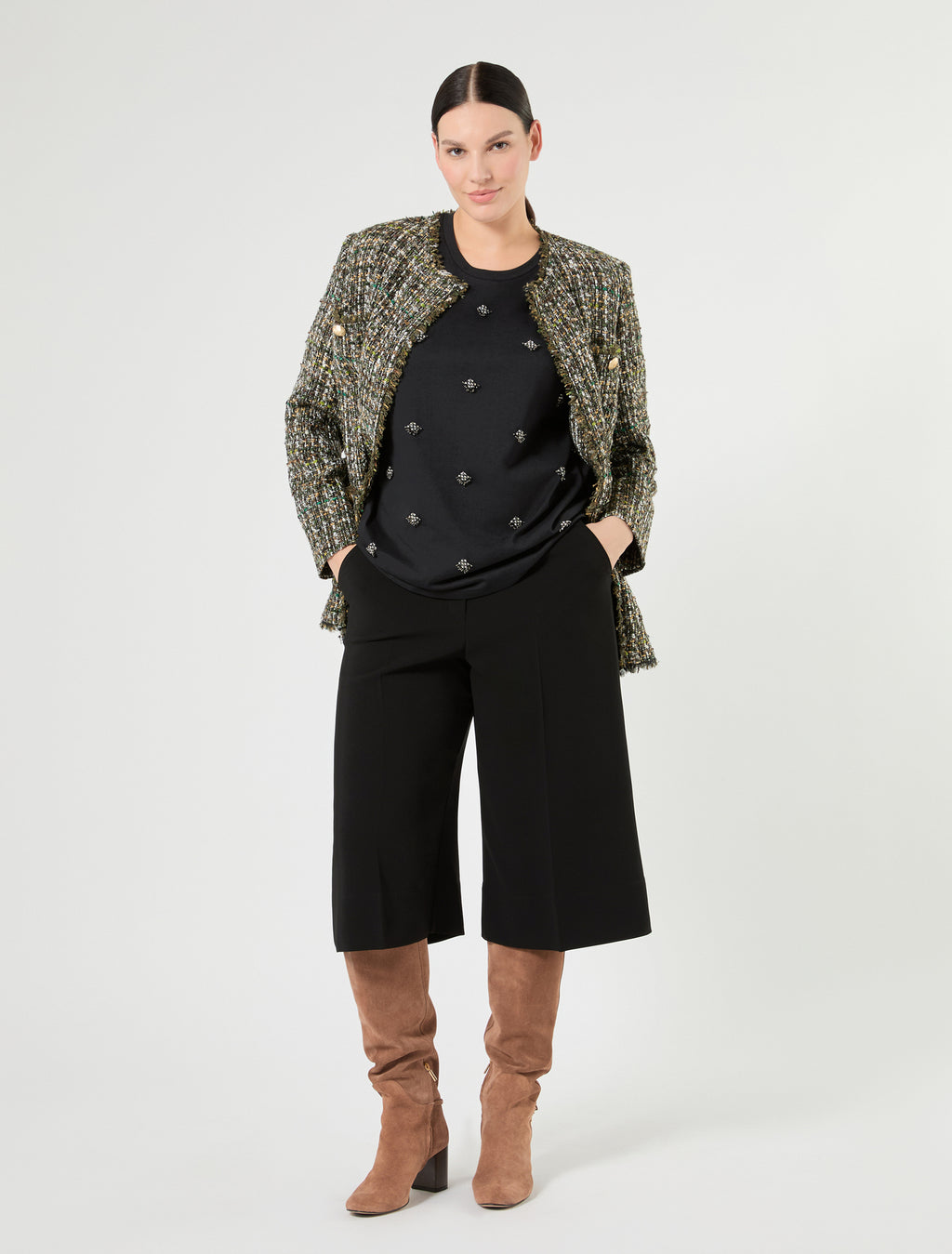 Marina Rinaldi bouclé fabric jacket for woman