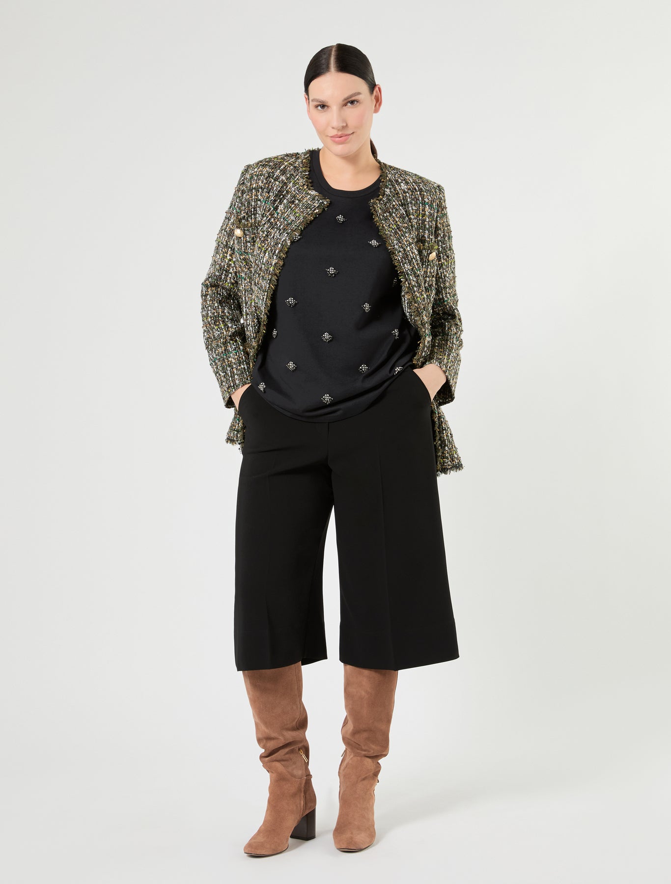 Marina Rinaldi bouclé fabric jacket for woman