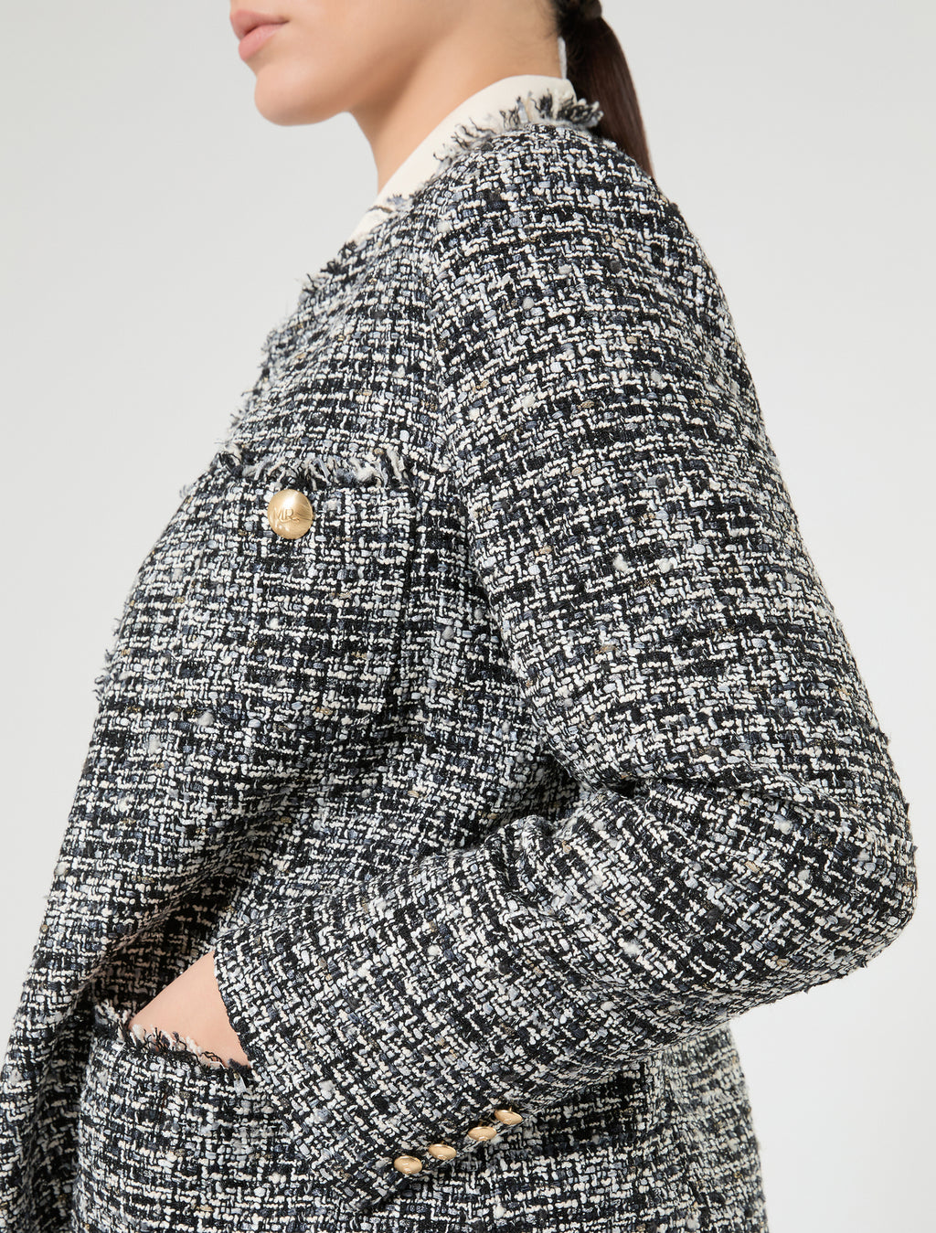 Marina Rinaldi bouclé fabric jacket for woman