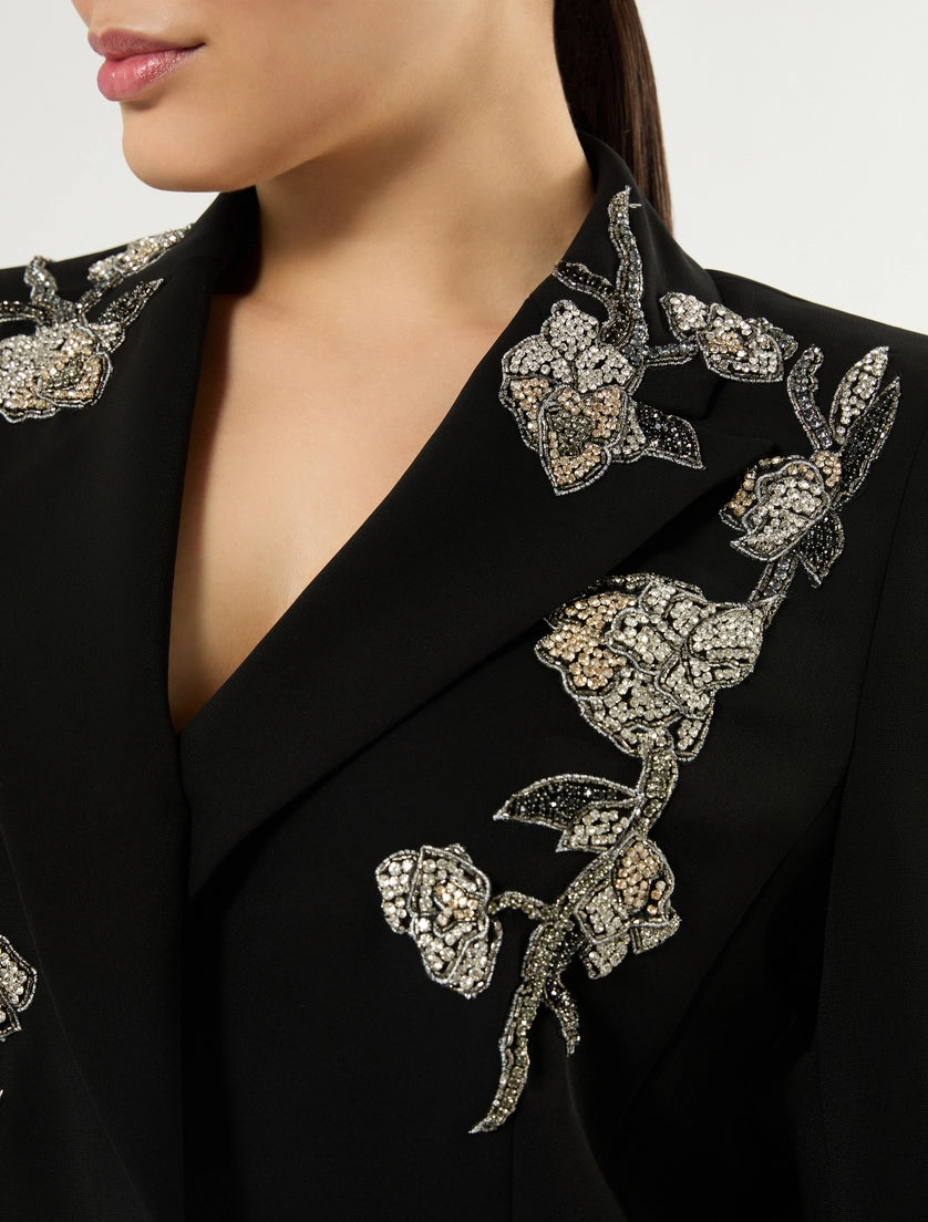 marina rinaldi Embroidered cady blazer jacket