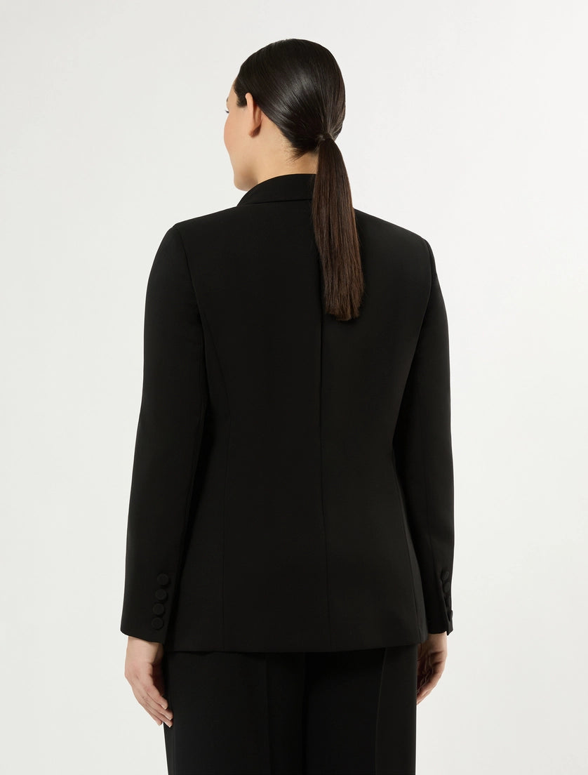 Embroidered cady blazer jacket