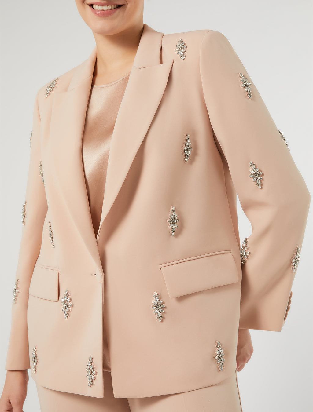Marina Rinaldi embroidered cady blazer jacket for woman