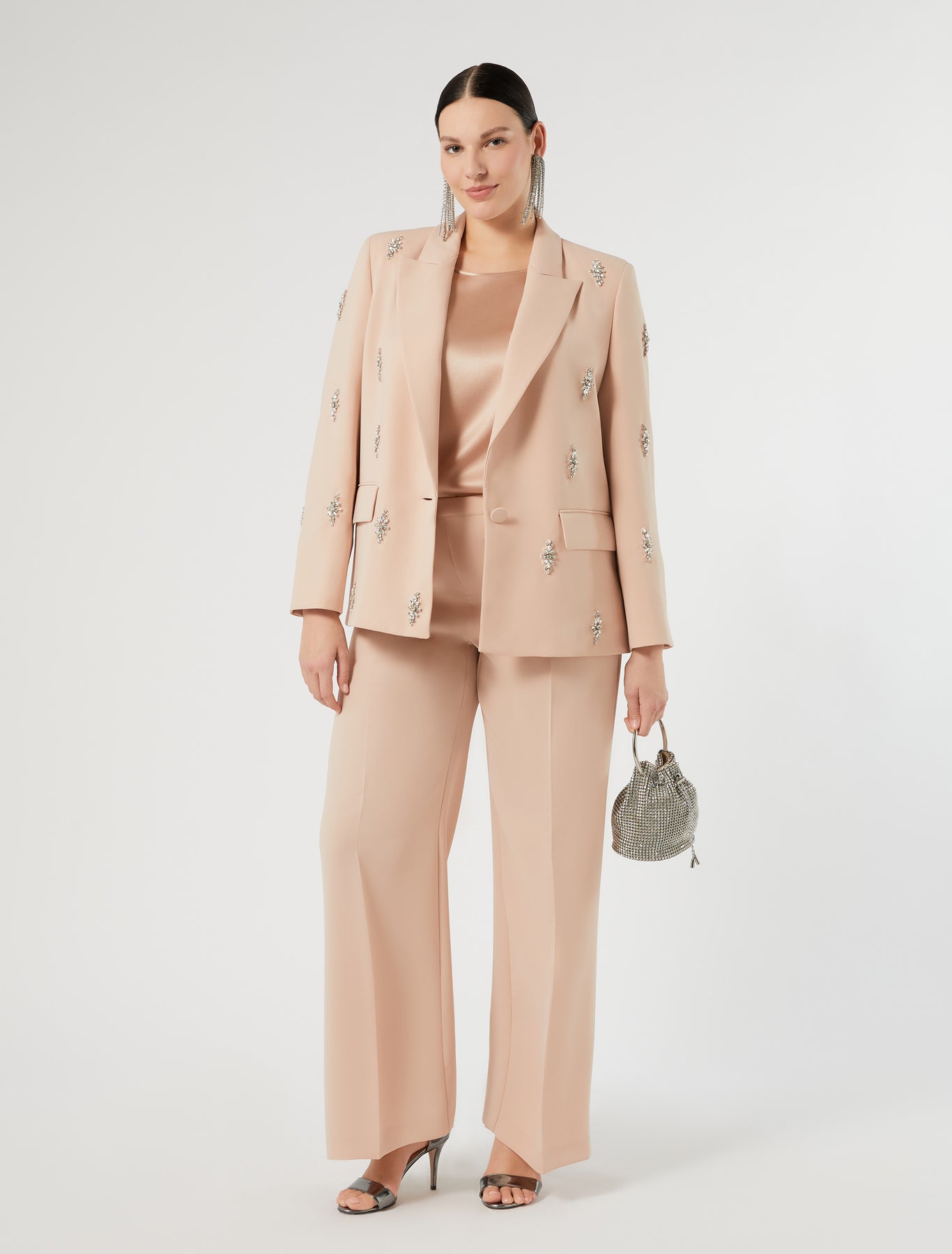 Marina Rinaldi embroidered cady blazer jacket for woman