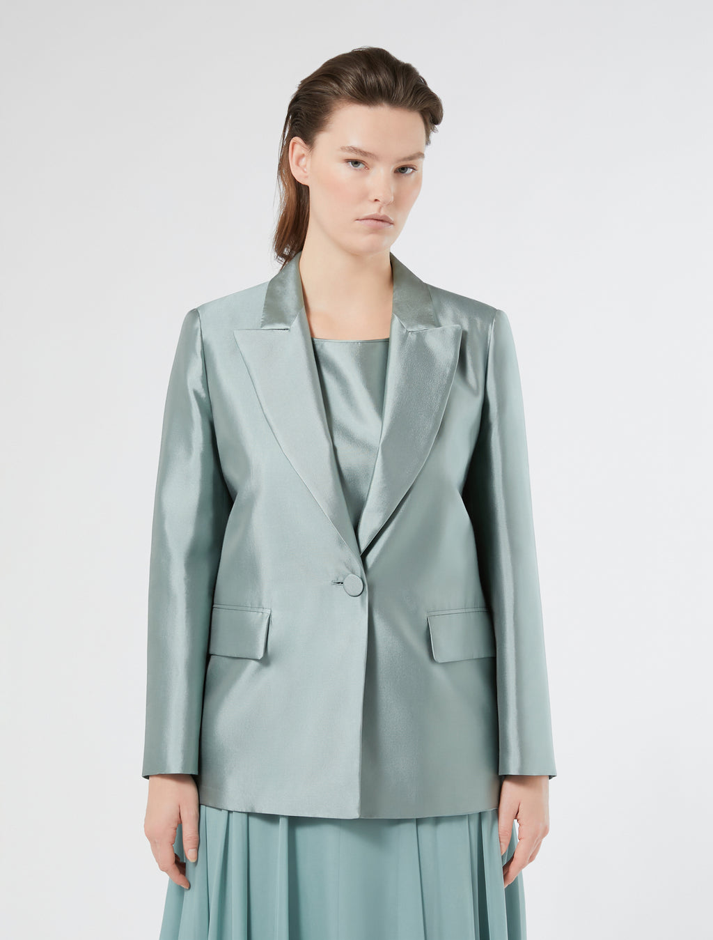 Silk and cotton blazer