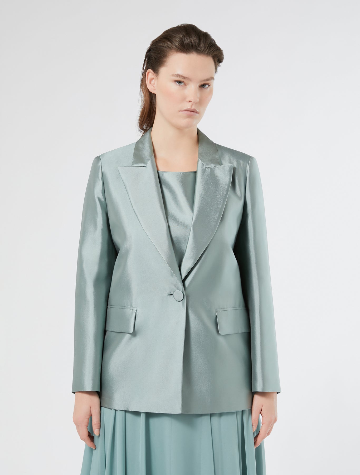 Silk and cotton blazer