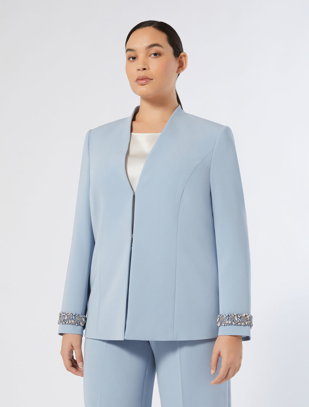 Cady jacket with embroidery