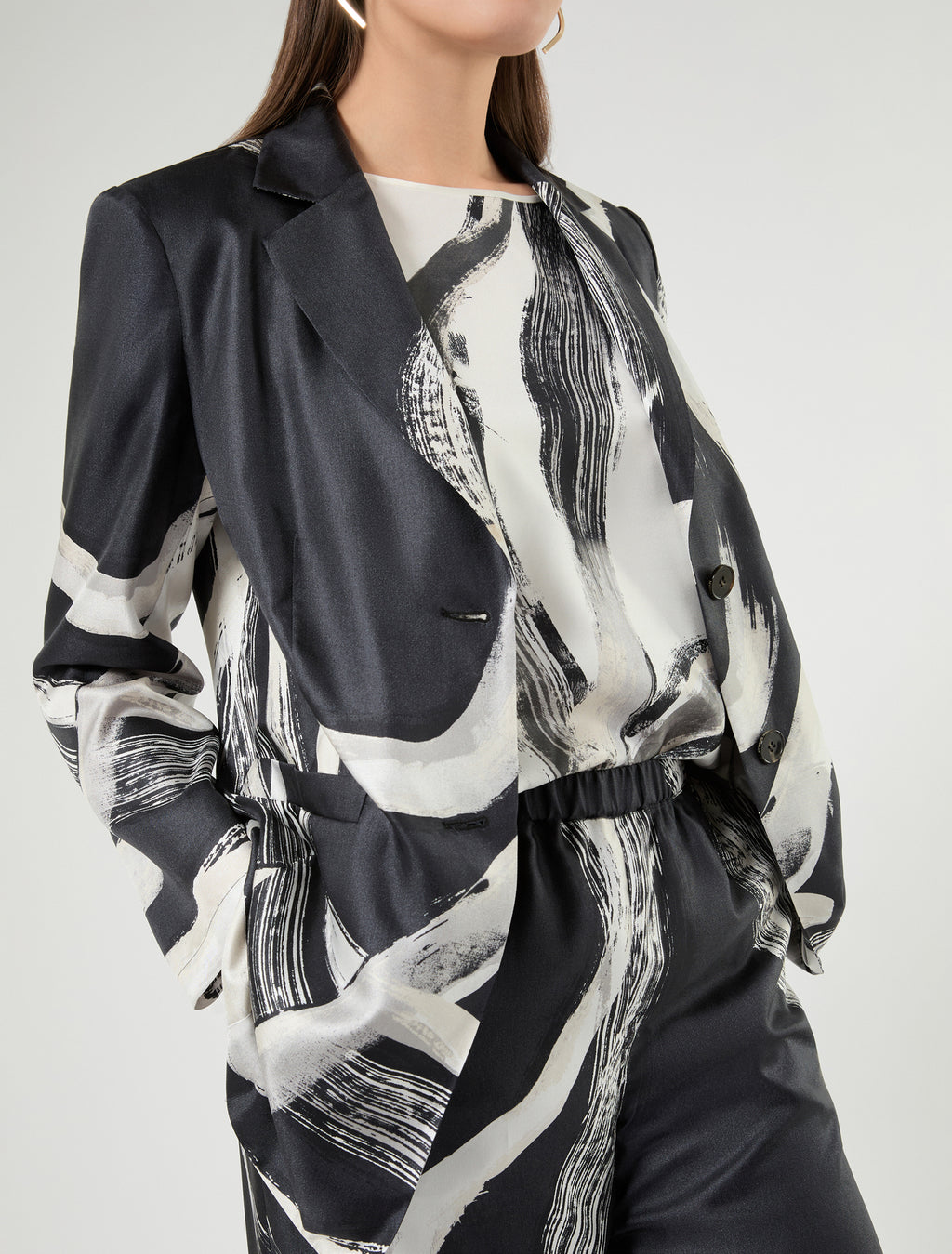 Marina Rinaldi pure silk twill jacket for woman
