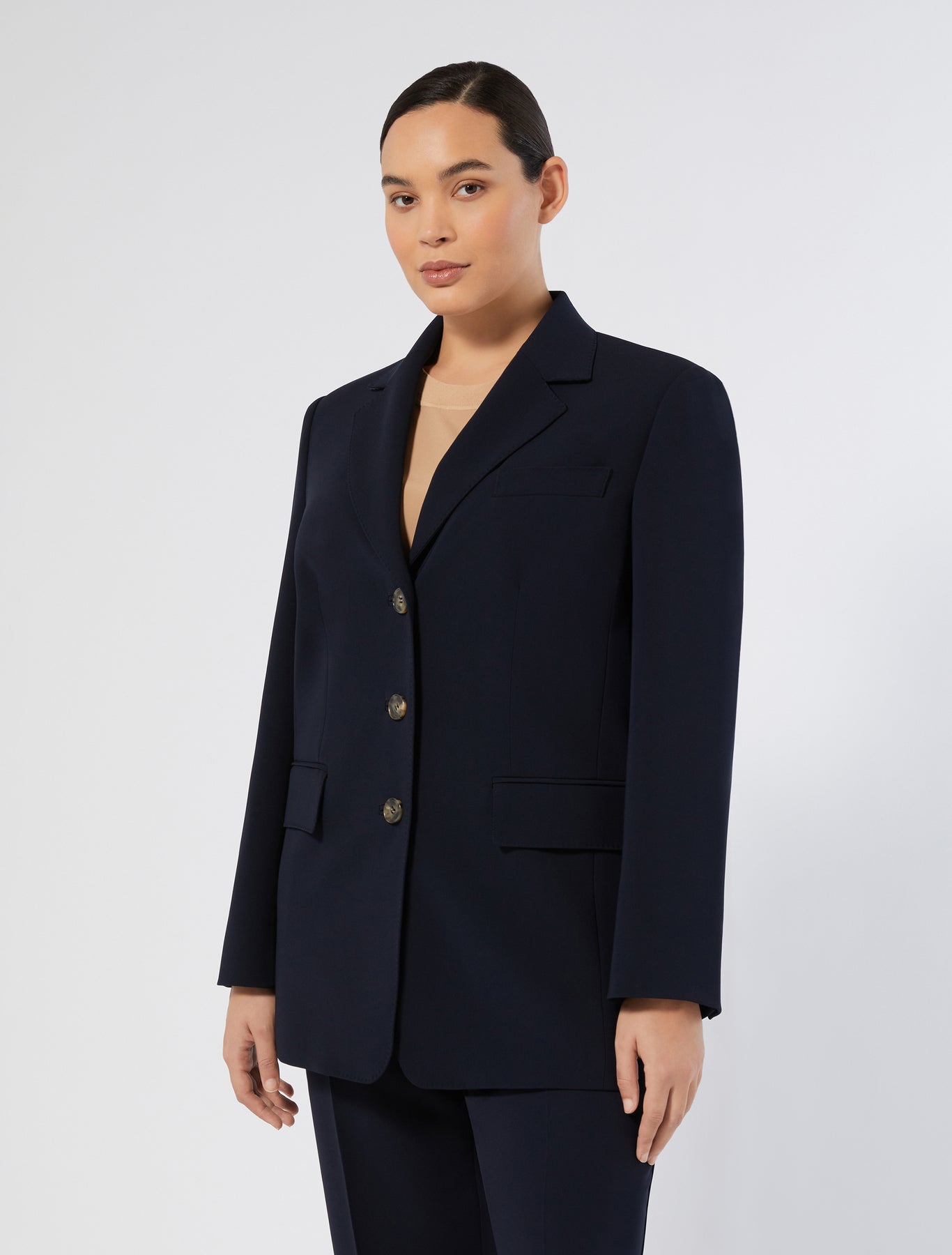 Single-breasted cady blazer