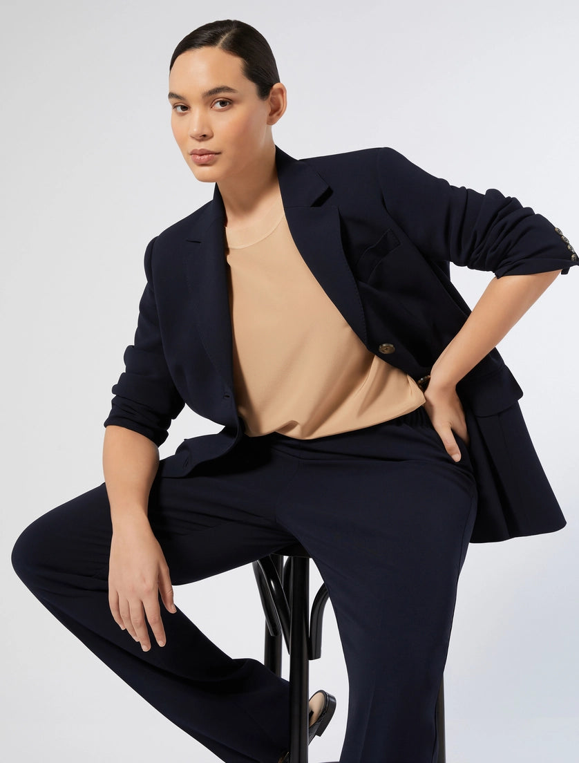 Single-breasted cady blazer