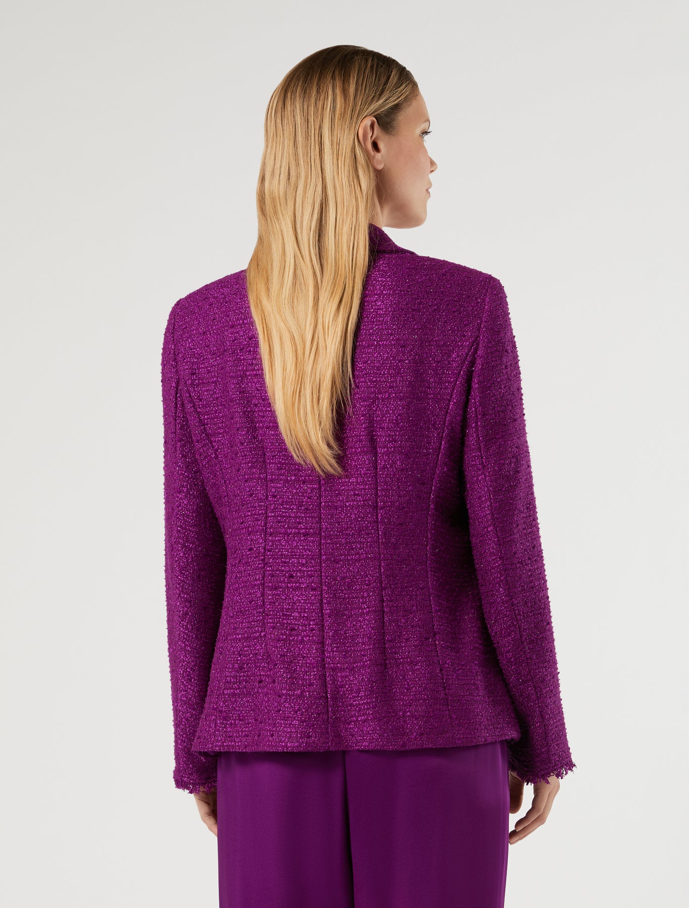 Marina Rinaldi plain weave fabric jacket for woman