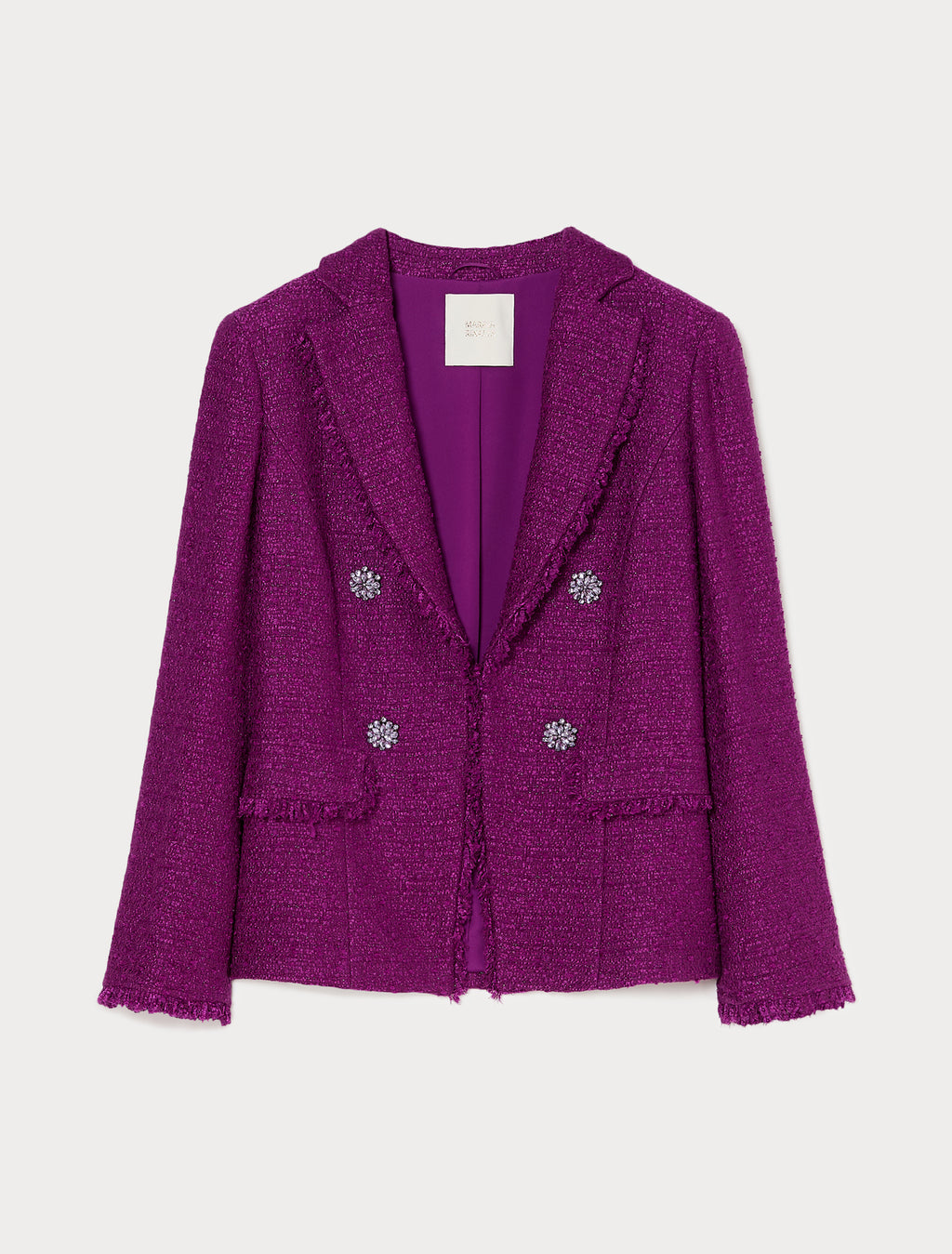 Marina Rinaldi plain weave fabric jacket for woman