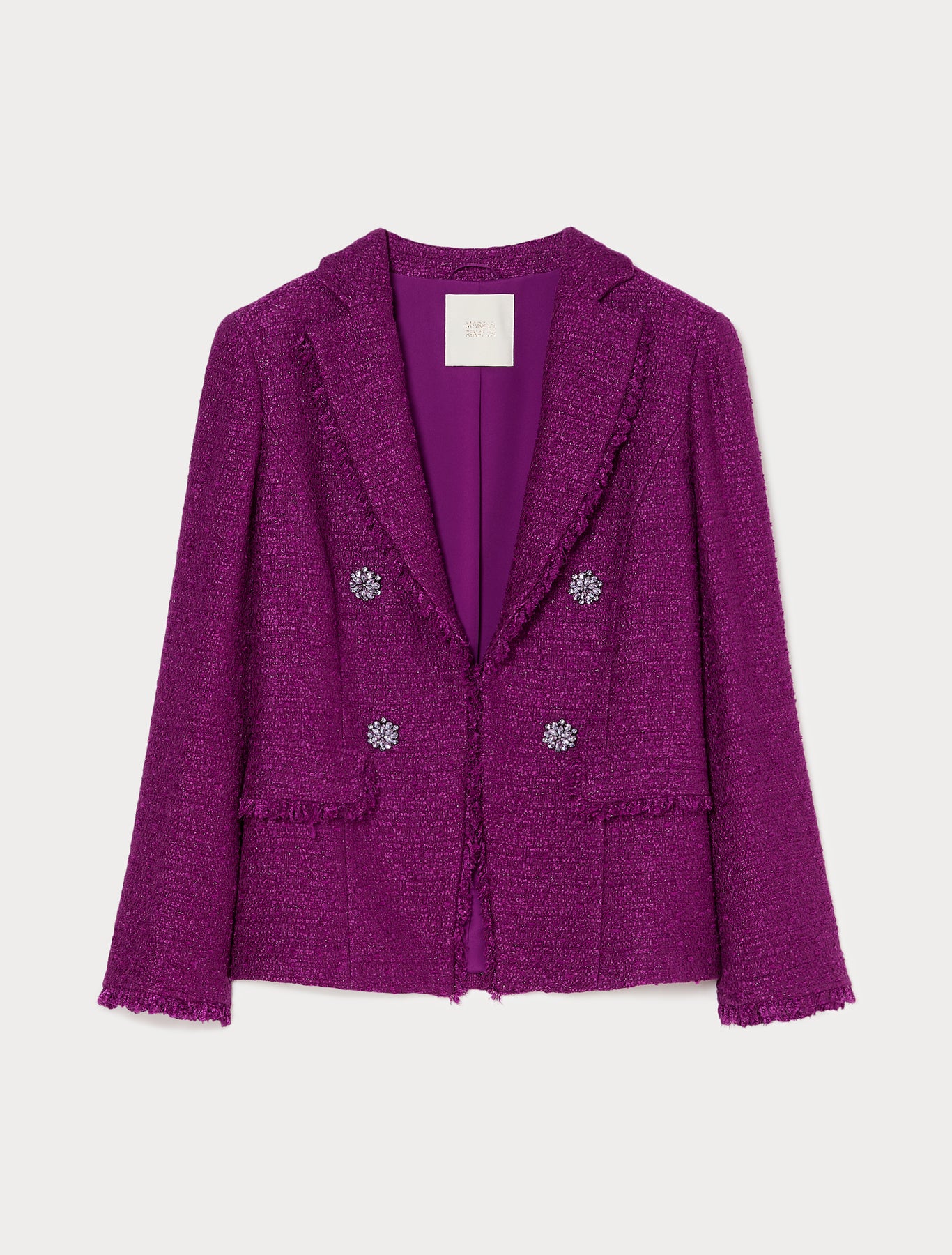 Marina Rinaldi plain weave fabric jacket for woman